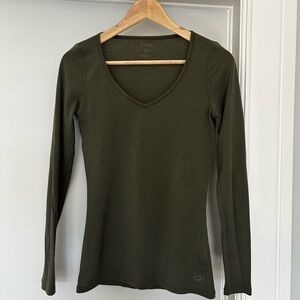 Icebreaker Siren Sweatheart Base Layer, Loden, size S
